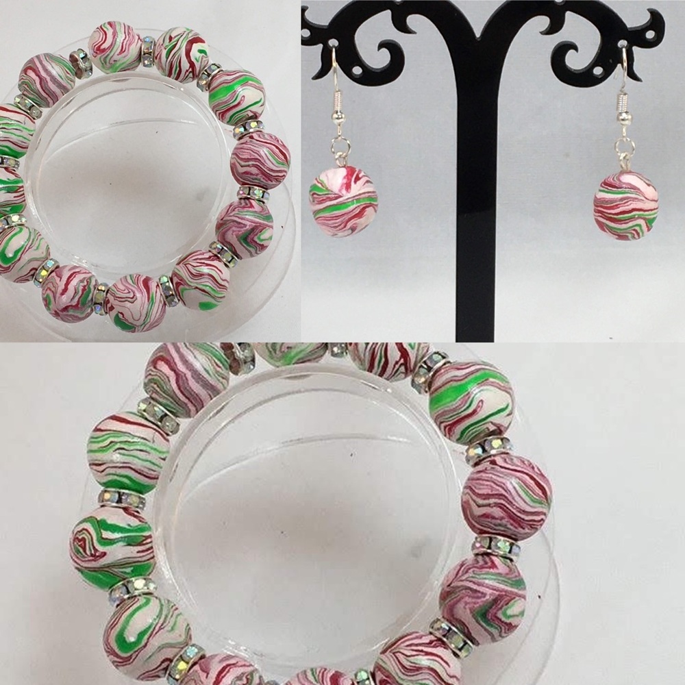 Handmade Polymer Clay Bracelet Earrings Host Pick - Picture 2 of 10